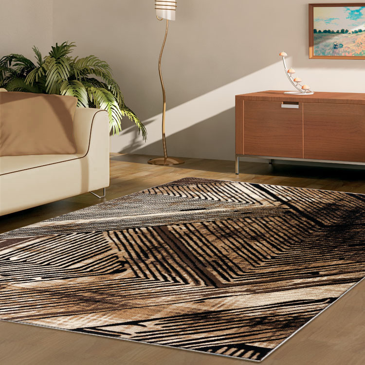 Large View Sade Beige Geometric Rug