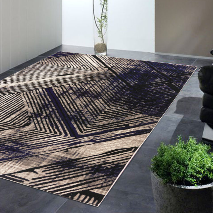 Large View Sade Transitional Geometric Rug