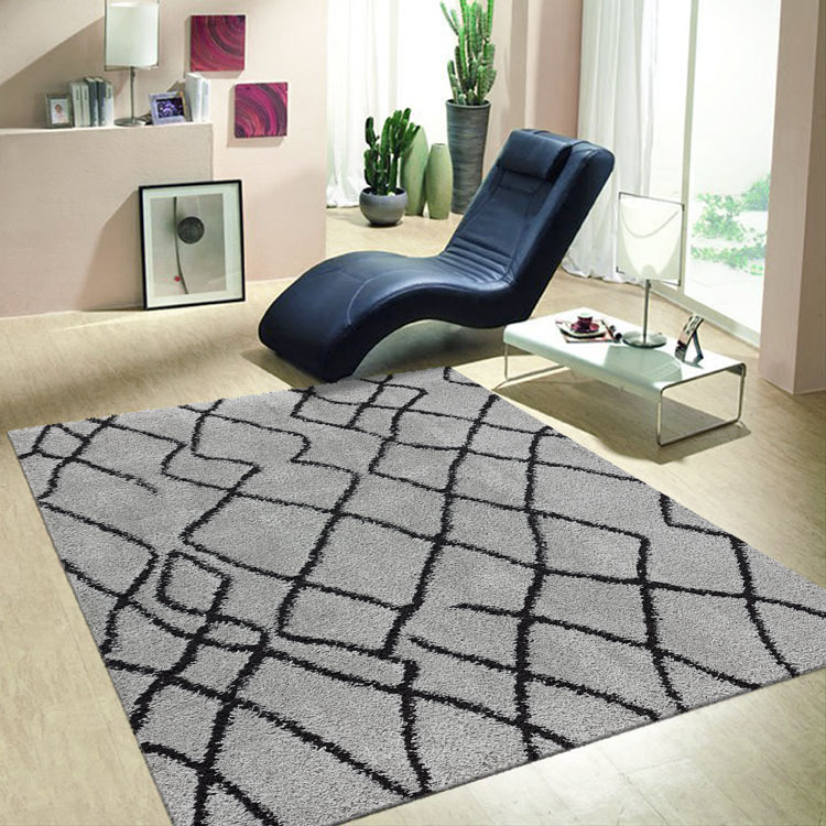 Salem Moroccan Grey Shaggy Rug
