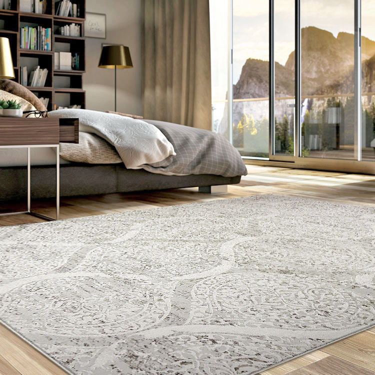 Saul Transitional Floral Trellis Rug