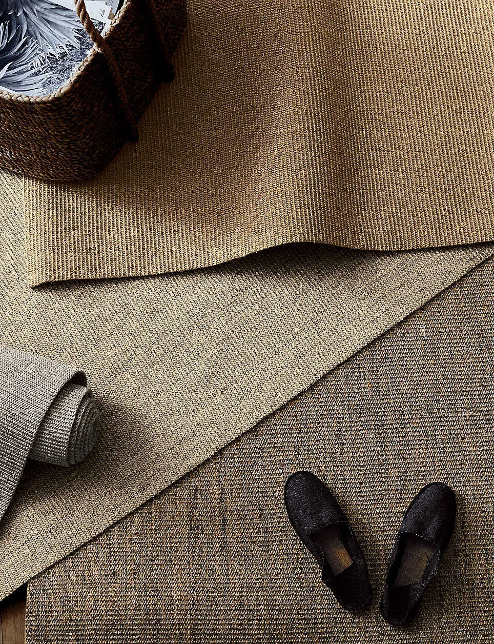 Large View Sisal Rubber Back Flatweave Rug