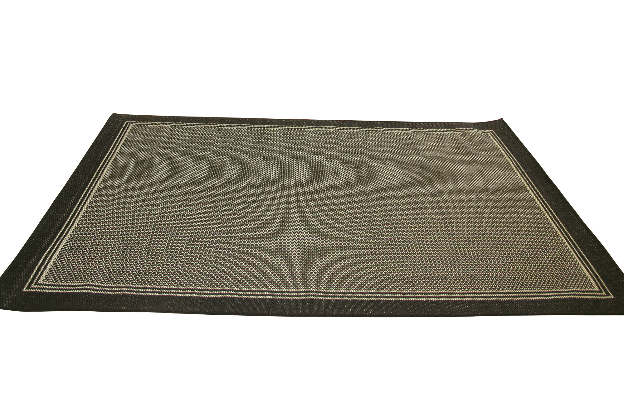 Storm Plain Border Flatweave Rug