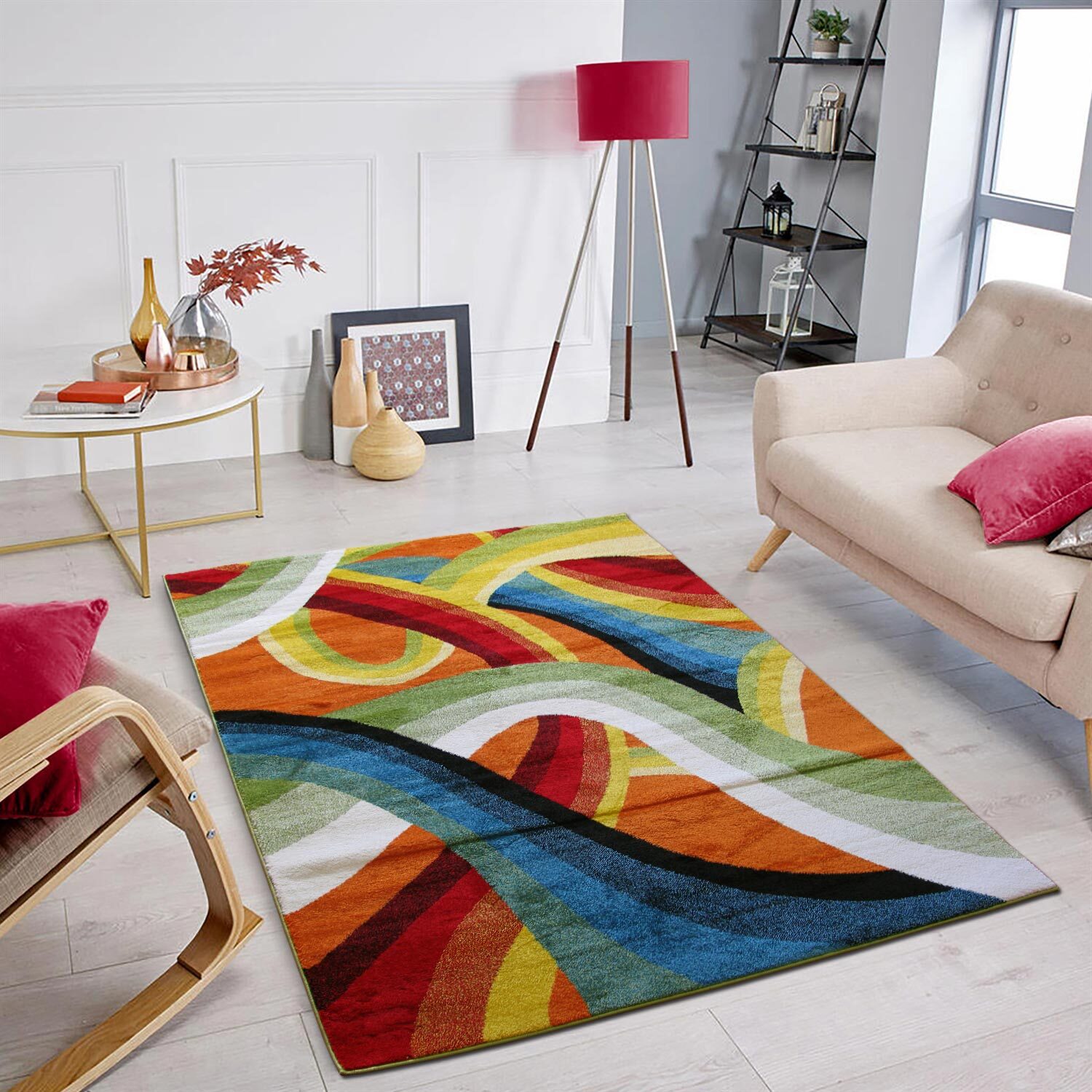 Large View Splendor Modern Wavy Rug