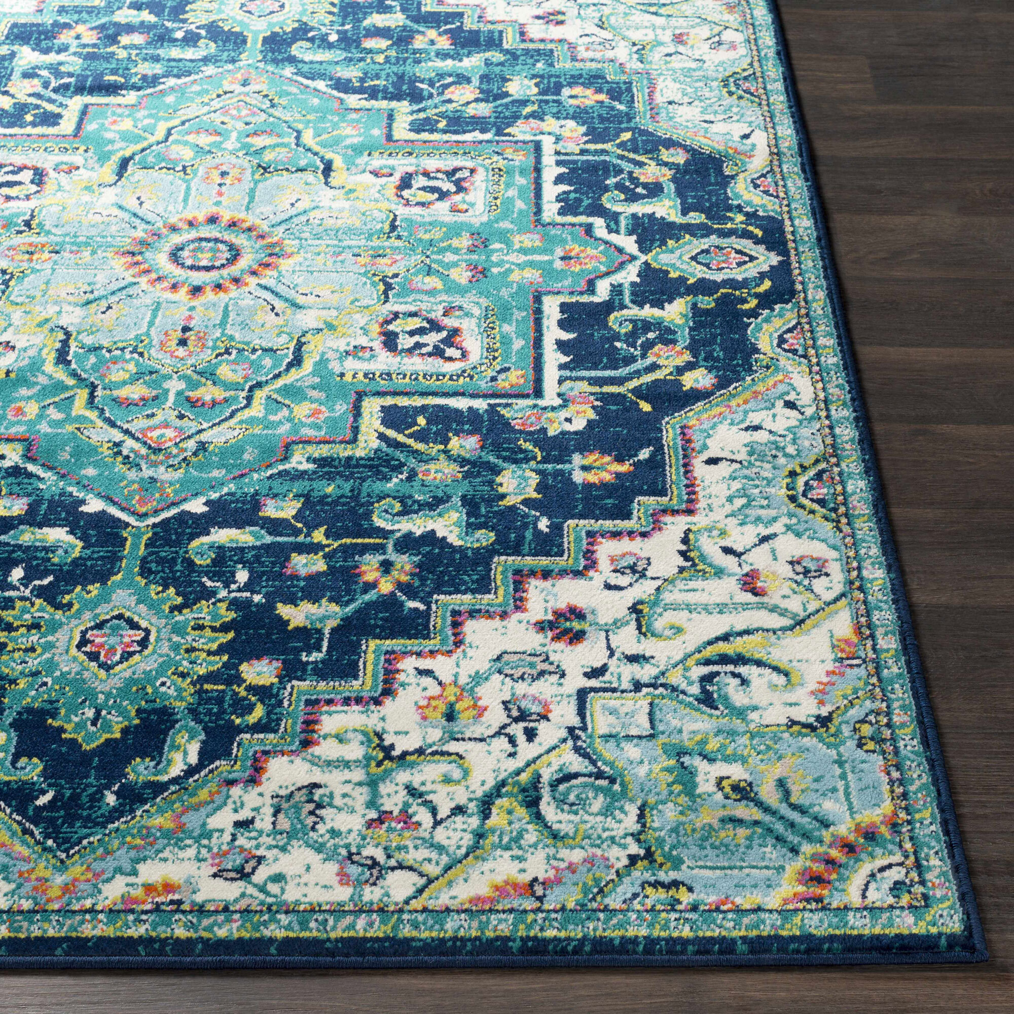 Large View Space Traditional Medallion Rug
