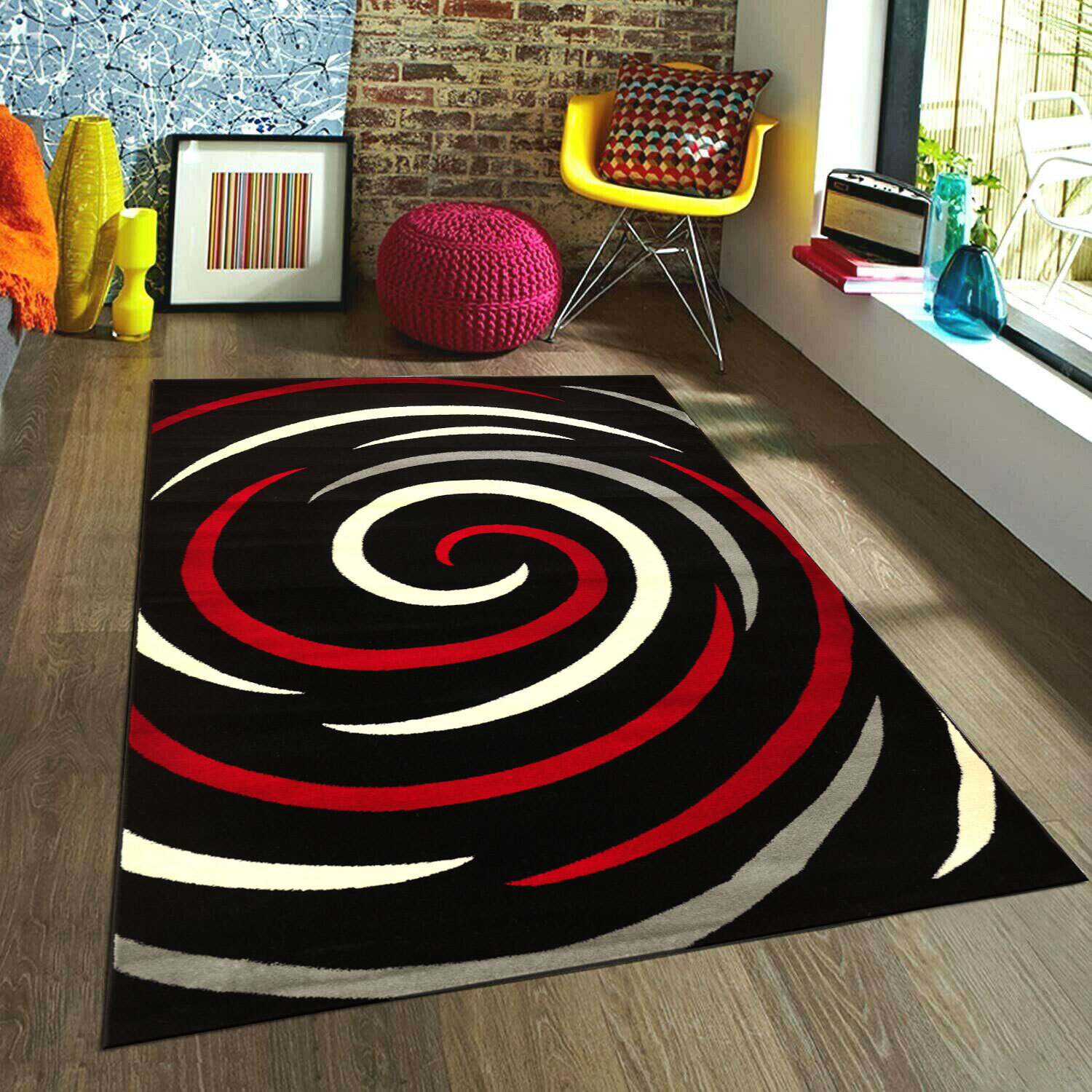 Large View Sky Modern Circle Pattern Rug