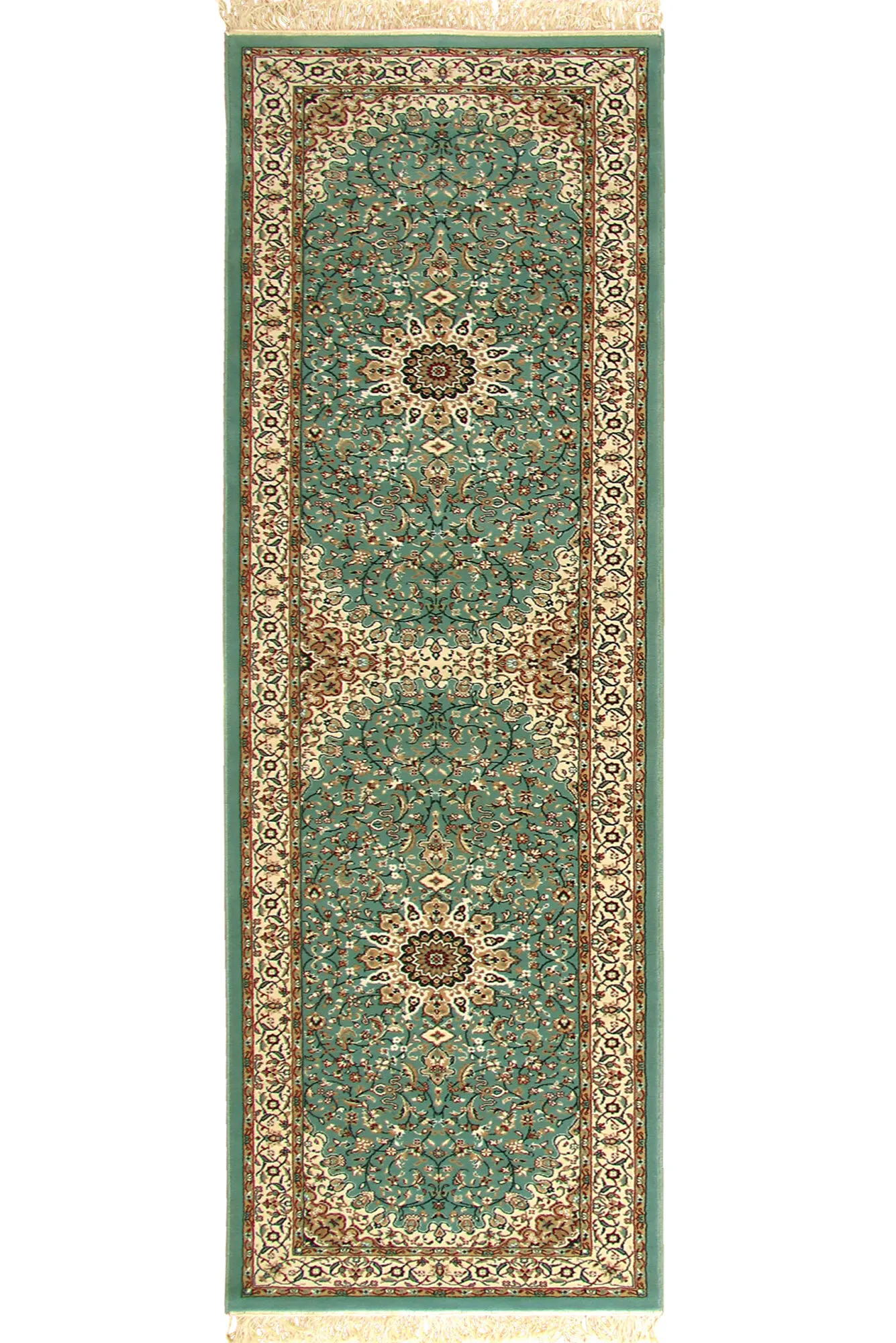 Tapis Blue Traditional Fringed Rug
