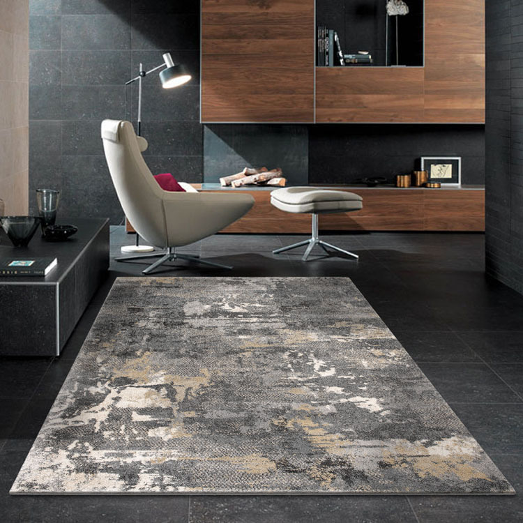 Large View Unique Modern Grey Abstract Rug