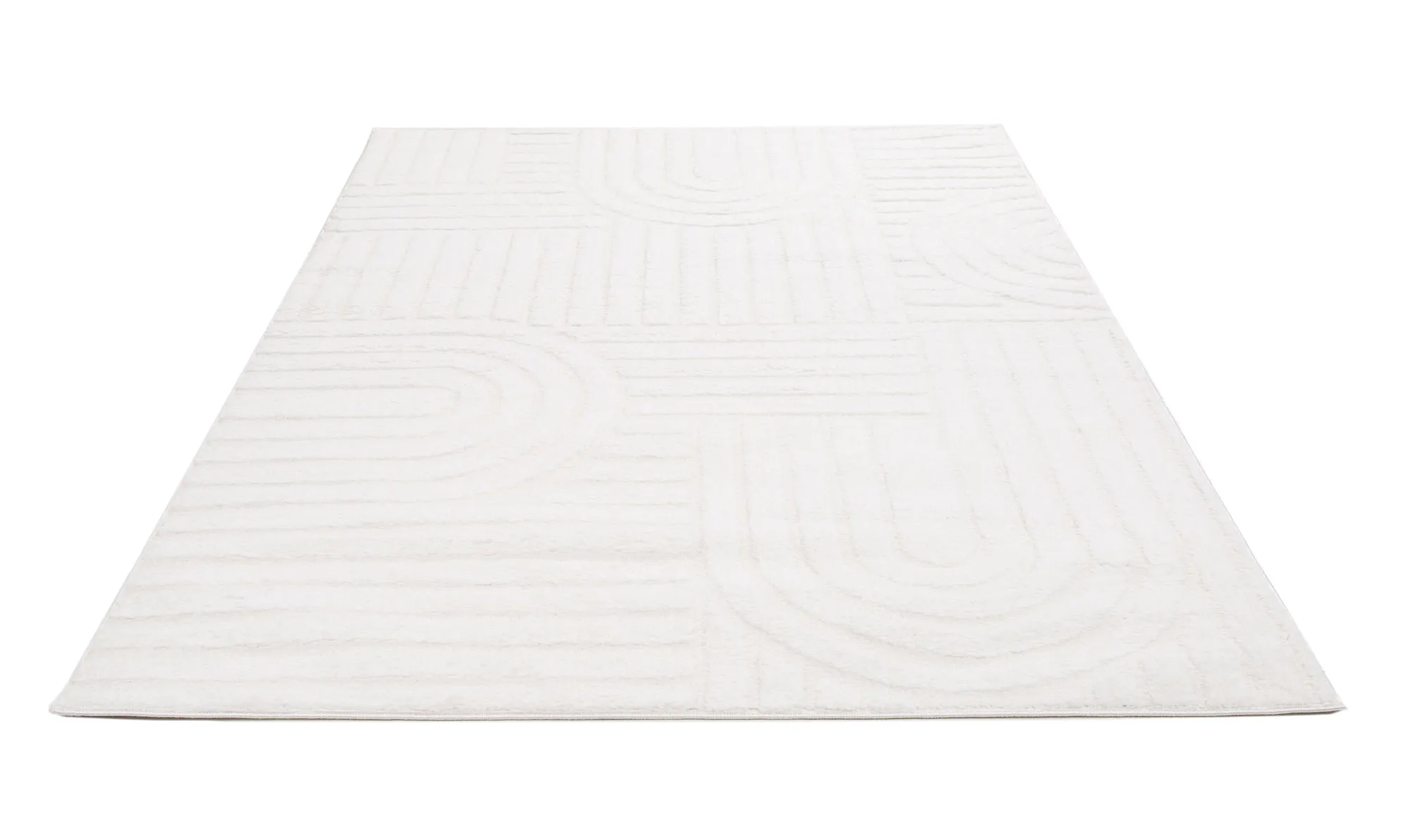 Viper White Modern Arch Rug