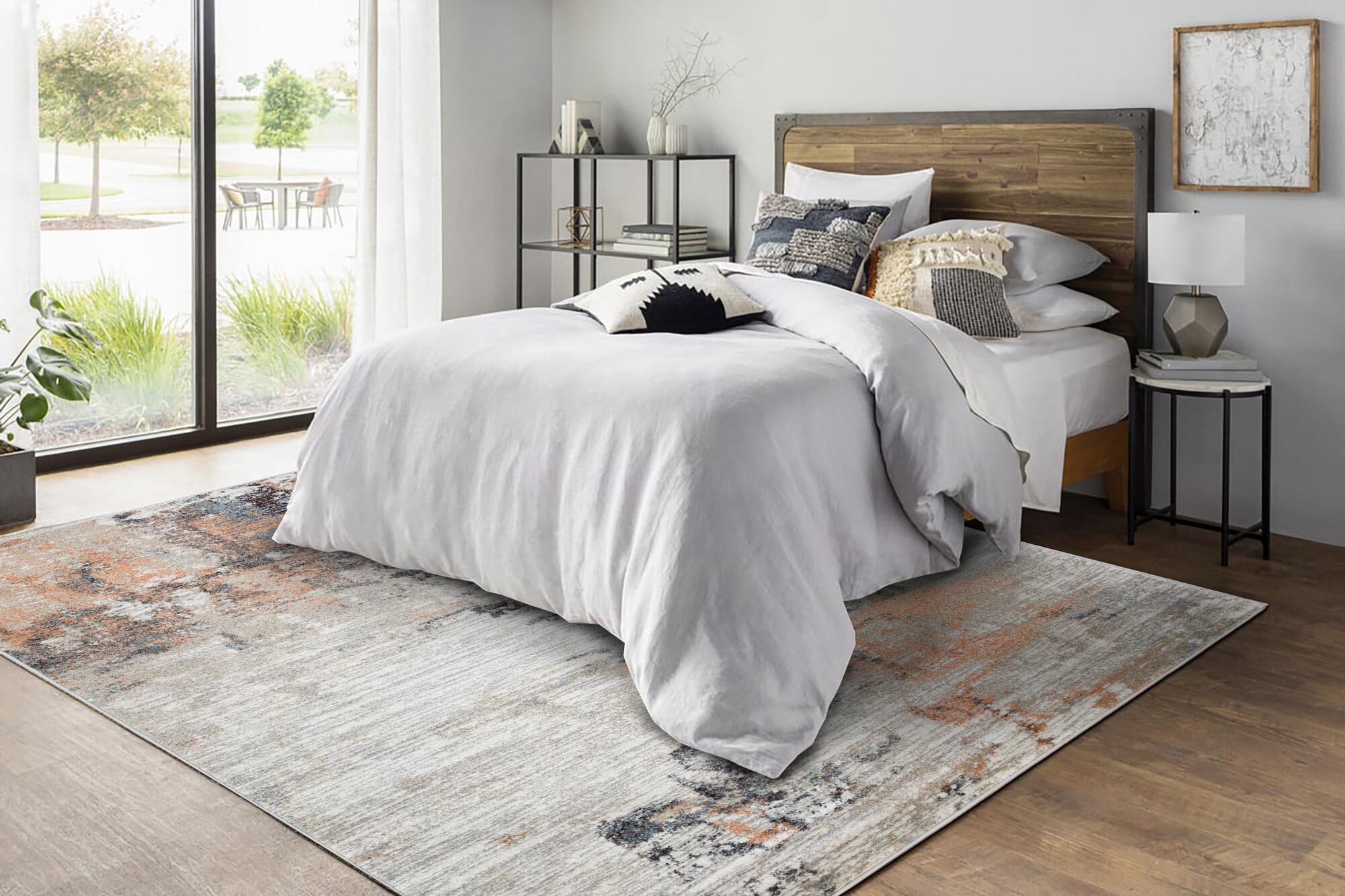 Large View Vivid Modern Abstract Rug
