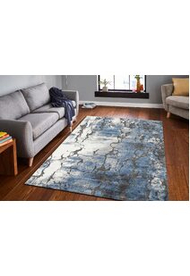 Aloha Blue Marble Pattern Rug