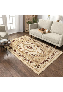 Axel Beige Traditional Floral Rug