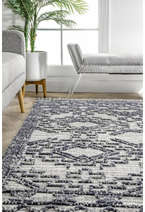 Aroma Blue Fringed Moroccan Rug
