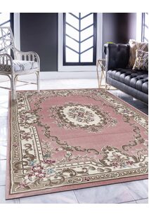 Abbie Pink Aubusson Floral Rugs
