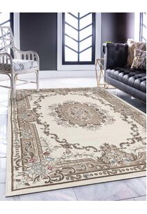 Abbie Cream Aubusson Floral Rugs