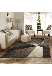 Aria Brown Modern Abstract Rug