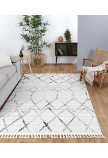 Ariel Fringed Moroccan Trellis Rug