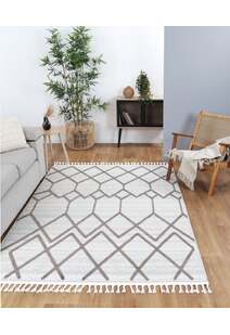 Ariel Fringed Moroccan Trellis Rug