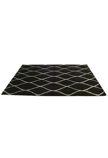 Bonnie Modern Black Trellis Rug