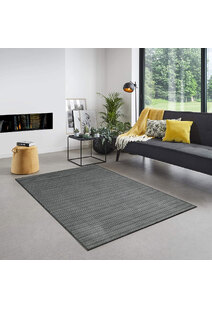 Brigitte Modern Grey Striped Rug