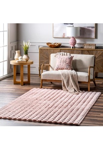 Bubble Plush Washable Rug