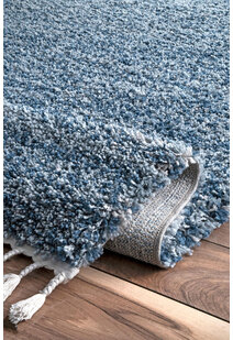 Charles Blue Moroccan Shaggy Rug