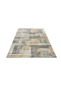 Cremona Geometric Carved Rug