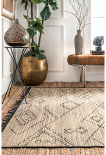 Carlo Geometric Fringed Rug