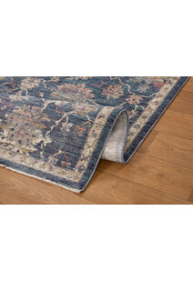Cora Blue Traditional Floral Rug