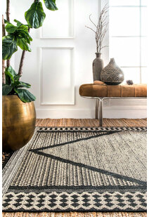 Carlo Diamond Design Fringed Rug