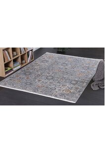 Darra Grey Transitional Floral Rug