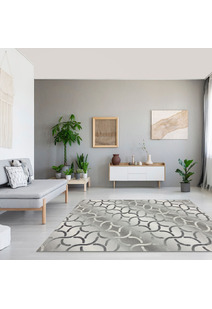 Dylan Grey Modern Abstract Rug