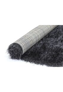 Elisa Silky Soft Black Shaggy Rug