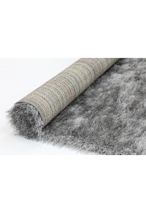 Elisa Plain Grey Thick Shaggy Rug