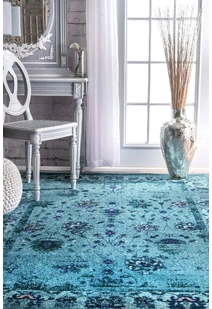 Ellie Overdyed Rubber Backed Rug