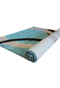 Moss Modern Turquoise Shag Rug