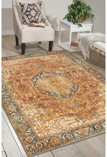 Heriz Red Oriental Medallion Rug