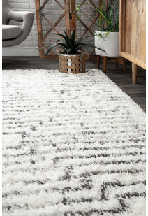 Havana Ivory Moroccan Shaggy Rug