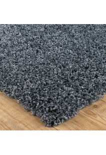 Lara Plain Charcoal Shaggy Rug