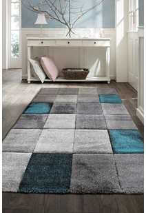 Lucia Carved Square Pattern Rug
