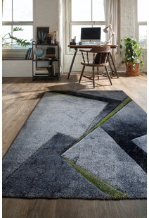 Lucia Green Modern Abstract Rug