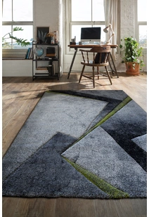 Lucia Green Modern Abstract Rug