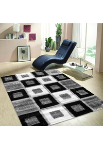 Logan Square Pattern Shaggy Rug