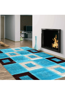 Logan Square Pattern Shaggy Rug