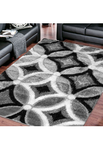 Logan Modern Grey Shaggy Rug
