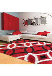 Logan Modern Red Shaggy Rug