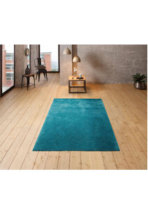Levis Plain Green Shaggy Rug