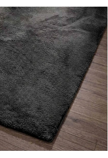 Mojito Plain Black Shaggy Rug