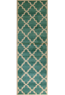 Messi Aqua Moroccan Trellis  Rug
