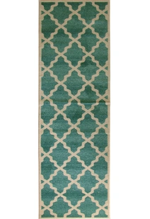 Messi Aqua Moroccan Trellis  Rug