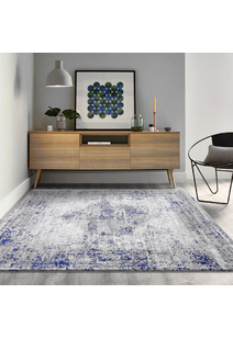Morris Blue Contemporary Rug
